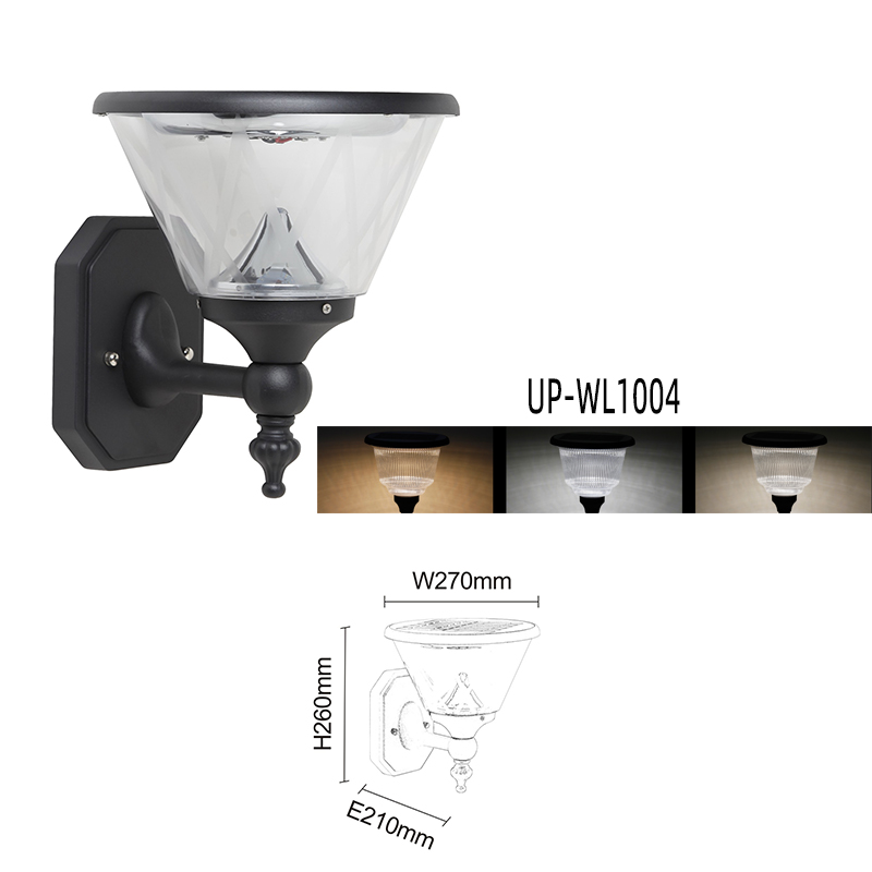 Wireless Waterproof LED Dusk to Dawn Solar Wall Light Outdoor Decorative Wall Lamp