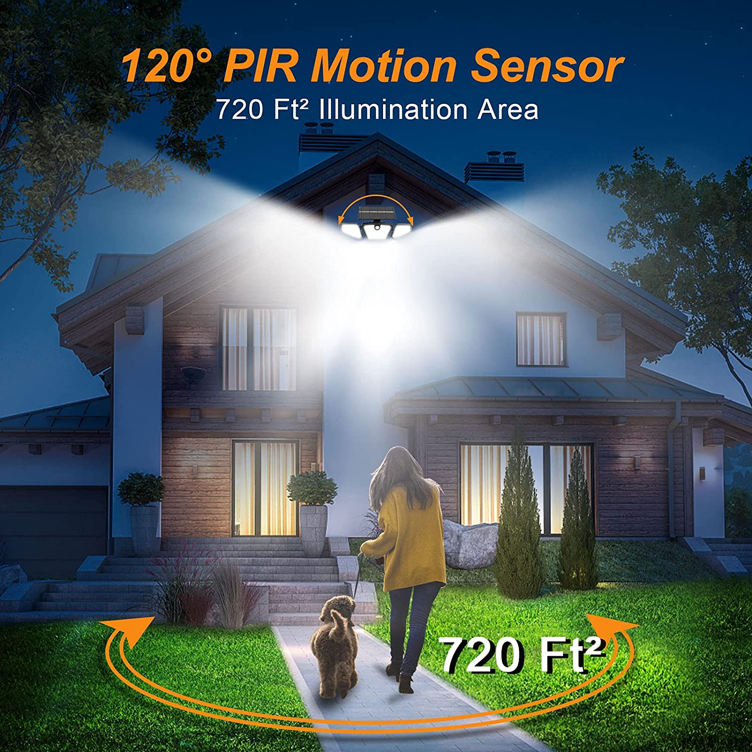 Motion Sensor Outdoor Lights IP65 Waterproof 350 Led Super Bright Solar Wall Light