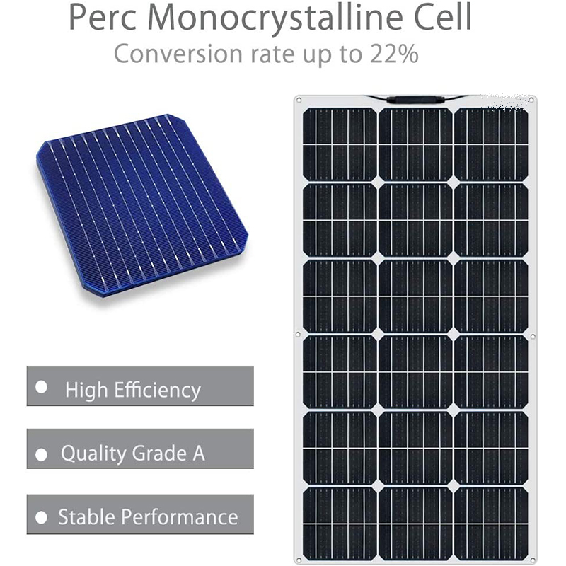 Monocrystalline 16V 500W Flexible Solar Panels Outdoor Charger Portable Panel Kit Generator